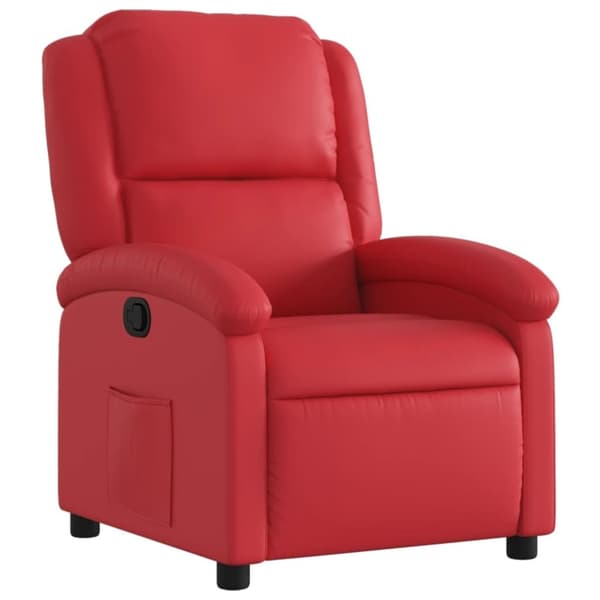 vidaXL Reclinerfåtölj röd konstläder