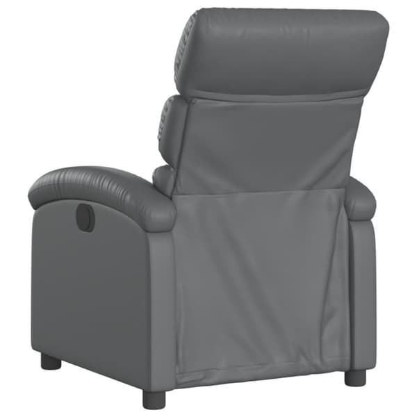 vidaXL Reclinerfåtölj grå konstläder