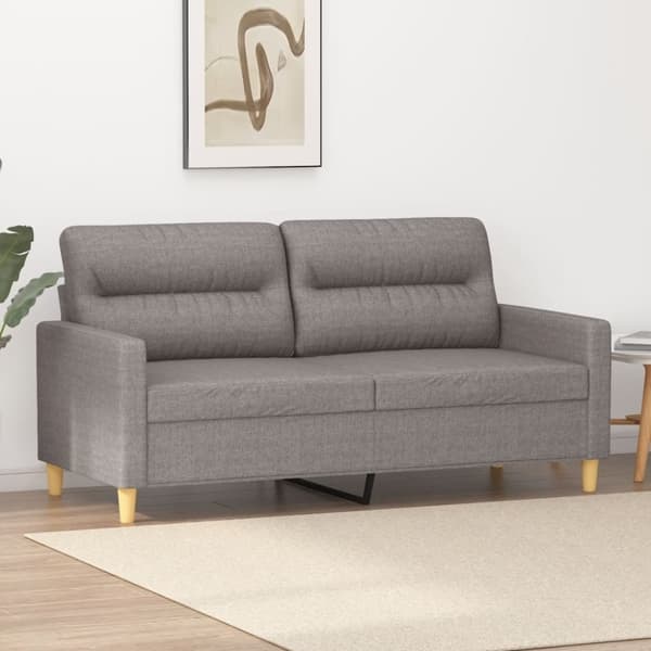 vidaXL 2-sitssoffa taupe 140 cm tyg