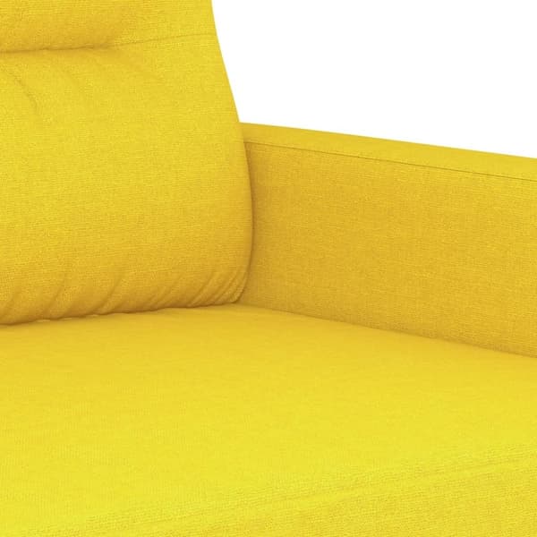 vidaXL sofasæt 2 dele med puder stof lysegul