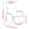 Miniatyrbild 9 av 9: vidaXL Reclinerfåtölj med fotstöd gräddvit konstläder