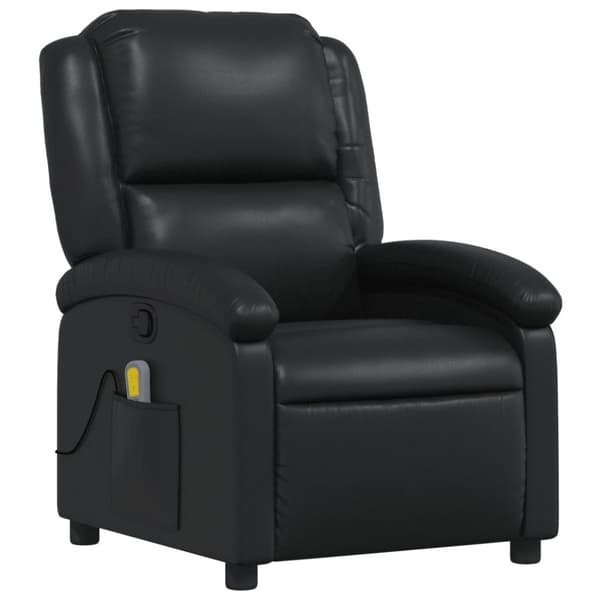 vidaXL Massagefåtölj svart konstläder