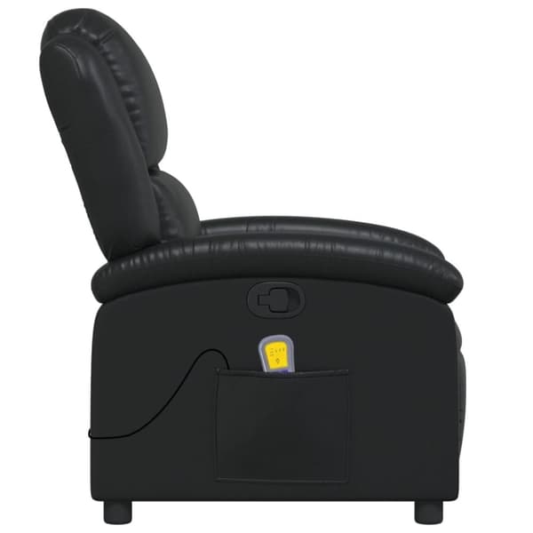 vidaXL Massagefåtölj svart konstläder