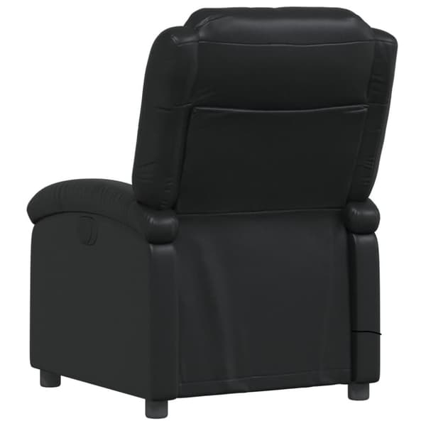 vidaXL Massagefåtölj svart konstläder