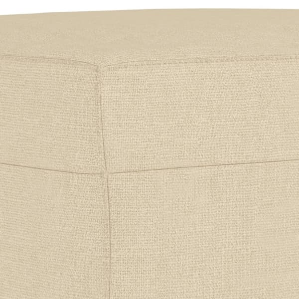 vidaXL sofasæt 4 dele med hynder stof cremefarvet