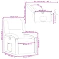 Miniatyrbild 11 av 11: vidaXL Reclinerfåtölj brun konstläder