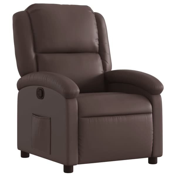 vidaXL Reclinerfåtölj brun konstläder