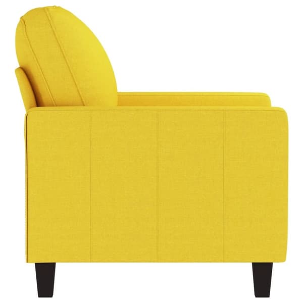 vidaXL Fåtölj ljusgul 60 cm tyg