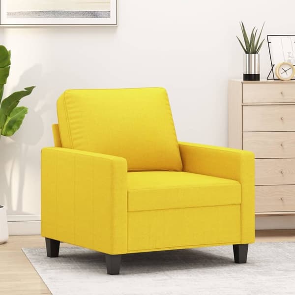 vidaXL Fåtölj ljusgul 60 cm tyg