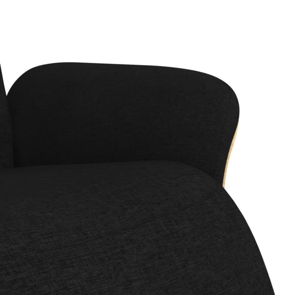 vidaXL Reclinerfåtölj med fotstöd svart tyg
