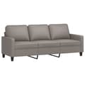 Miniatyrbillede 1 af 8: vidaXL 3-personers sofa 180 cm stof gråbrun