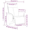 Miniatyrbillede 9 af 9: vidaXL lænestol med fodstøtte stof brun