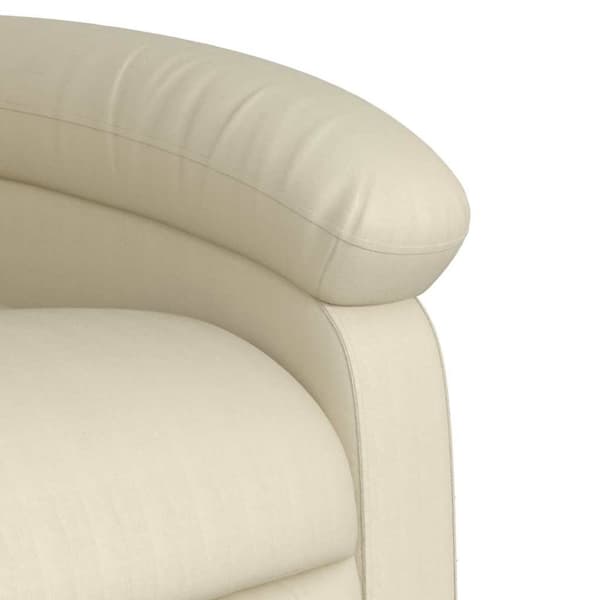 vidaXL Massagefåtölj gräddvit konstläder