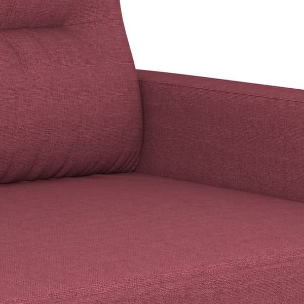vidaXL sofasæt 2 dele med puder stof vinrød