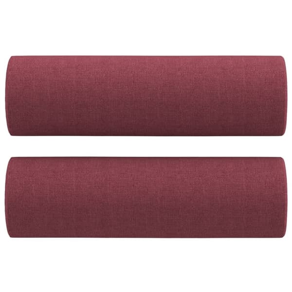 vidaXL sofasæt 2 dele med puder stof vinrød