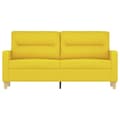 Miniatyrbillede 3 af 8: vidaXL 2-personers sofa 140 cm stof lysegul