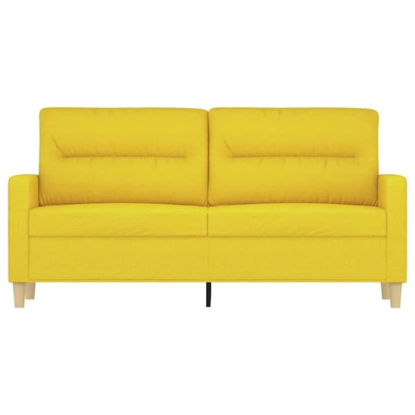 vidaXL 2-personers sofa 140 cm stof lysegul