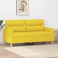 Miniatyrbillede 1 af 8: vidaXL 2-personers sofa 140 cm stof lysegul
