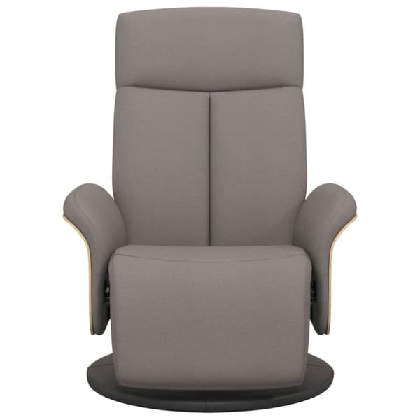 vidaXL Reclinerfåtölj med fotstöd taupe tyg