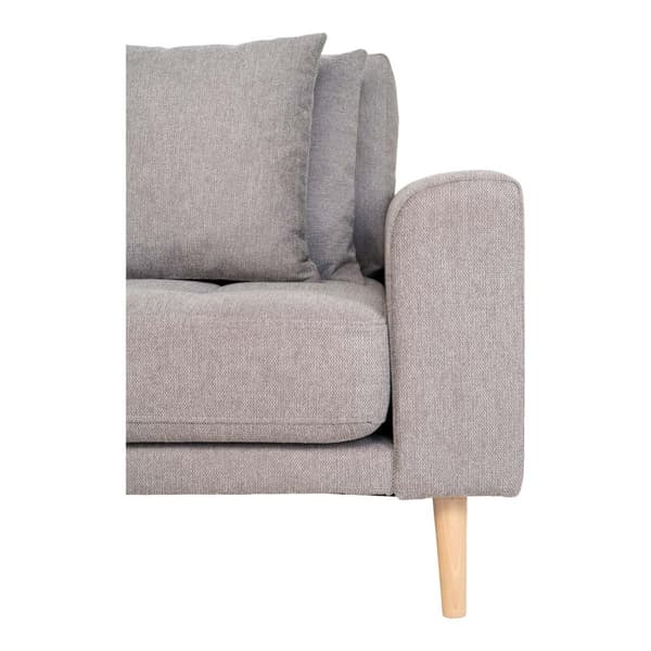 Lido sofa , lenesofa venstrevent med 4 puter lysegrå.