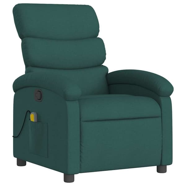 vidaXL massagestol stof mørkegrøn