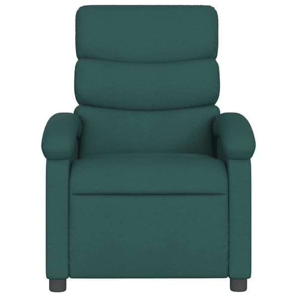 vidaXL Massagefåtölj mörkgrön tyg