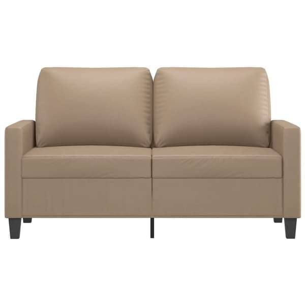 vidaXL 2-sitssoffa cappuccino 120 cm konstläder
