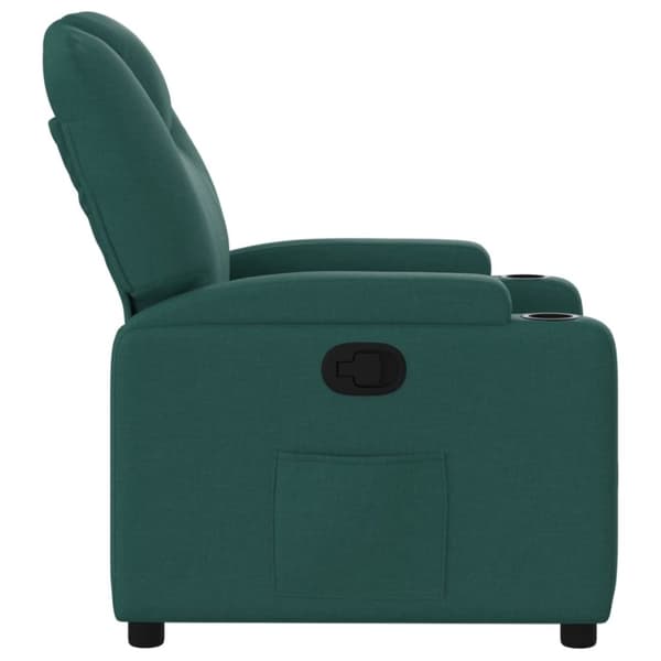 vidaXL Reclinerfåtölj mörkgrön tyg