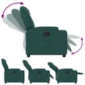 Miniatyrbild 5 av 11: vidaXL Reclinerfåtölj mörkgrön tyg