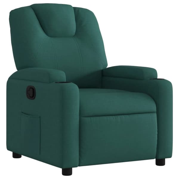 vidaXL Reclinerfåtölj mörkgrön tyg
