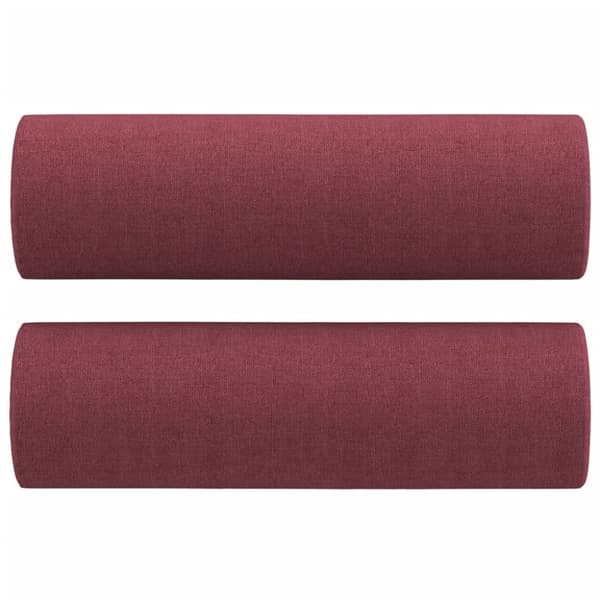vidaXL 2-personers sofa med pyntepuder 120 cm stof vinrød