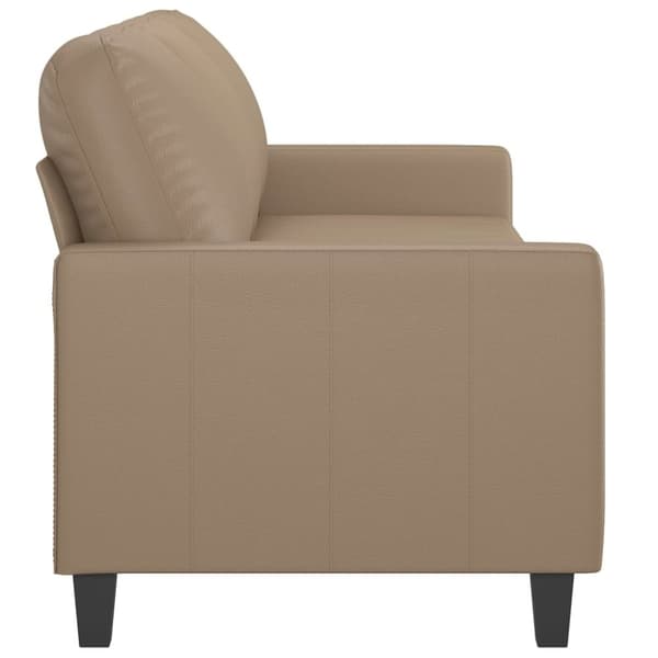 vidaXL 3-sitssoffa cappuccino 180 cm konstläder