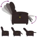 Miniatyrbild 6 av 11: vidaXL Massagefåtölj mörkbrun tyg