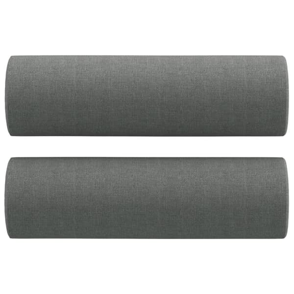 vidaXL 2-personers sofa med pyntepuder 140 cm stof mørkegrå