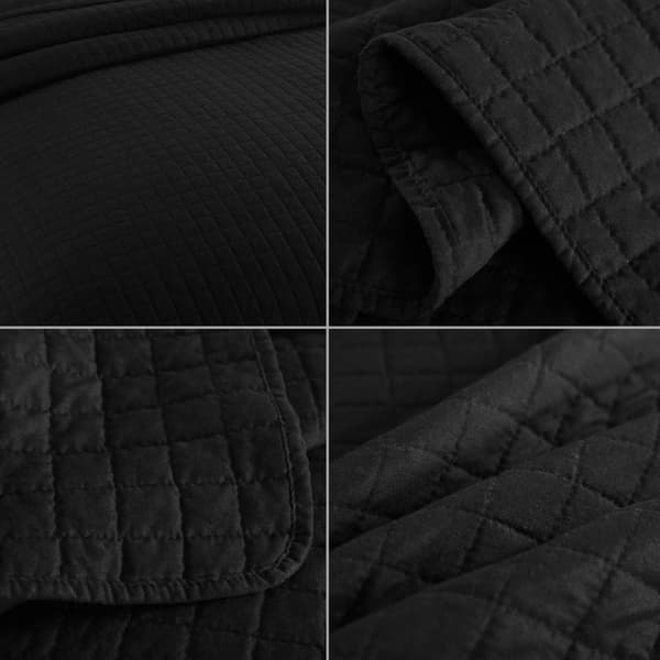 Rootz Premium sengetæppe - Luksuriøs dyne - Stilfuldt sengetæppe - Elegant tæppe - Hyggeligt tæppe - Chic betræk - Sort - 240x260 cm