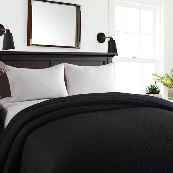 Rootz Premium sengetæppe - Luksuriøs dyne - Stilfuldt sengetæppe - Elegant tæppe - Hyggeligt tæppe - Chic betræk - Sort - 240x260 cm