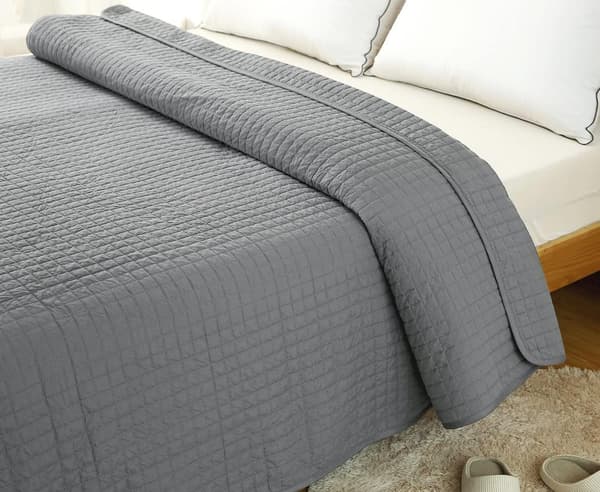 Rootz Quilt - Överkast - Täcke - Täcke - Filt - Släng - Grå - 170x210cm