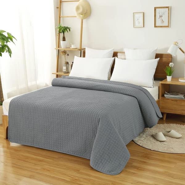 Rootz Quilt - Överkast - Täcke - Täcke - Filt - Släng - Grå - 170x210cm