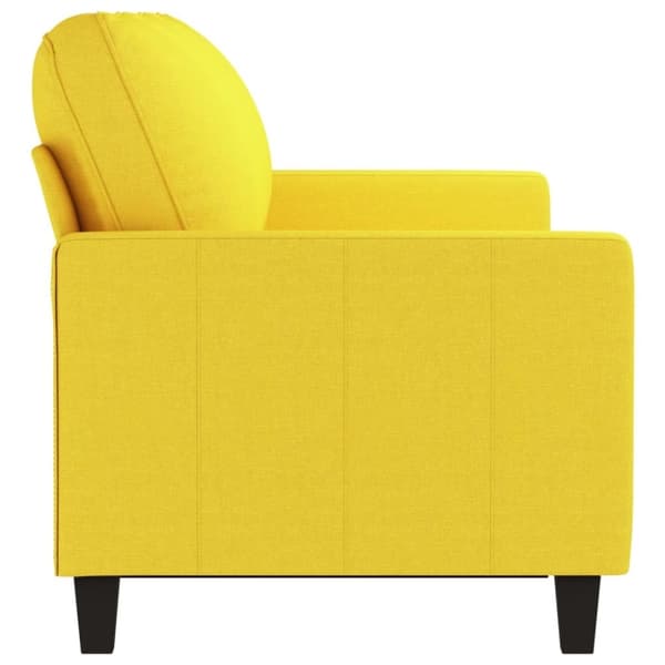 vidaXL 3-sitssoffa ljusgul 180 cm tyg