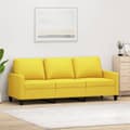 Miniatyrbillede 8 af 8: vidaXL 3-personers sofa 180 cm stof lysegul
