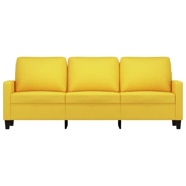vidaXL 3-personers sofa 180 cm stof lysegul