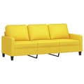 Miniatyrbillede 1 af 8: vidaXL 3-personers sofa 180 cm stof lysegul