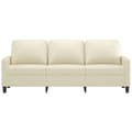 Miniatyrbillede 2 af 8: vidaXL 3-personers sofa 180 cm kunstlæder cremefarvet