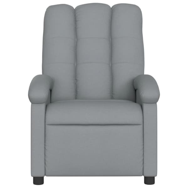 vidaXL Massagefåtölj ljusgrå tyg