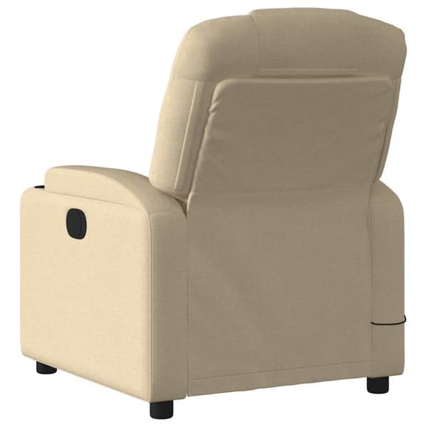 vidaXL massagestol stof cremefarvet