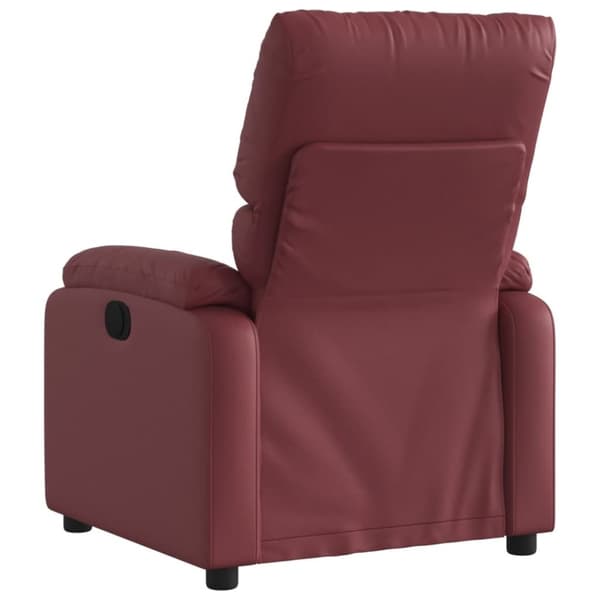 vidaXL Reclinerfåtölj vinröd konstläder