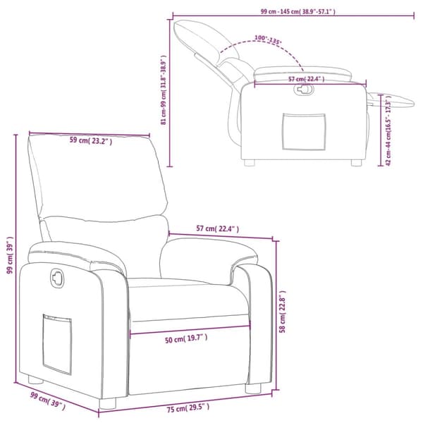 vidaXL Reclinerfåtölj vinröd konstläder