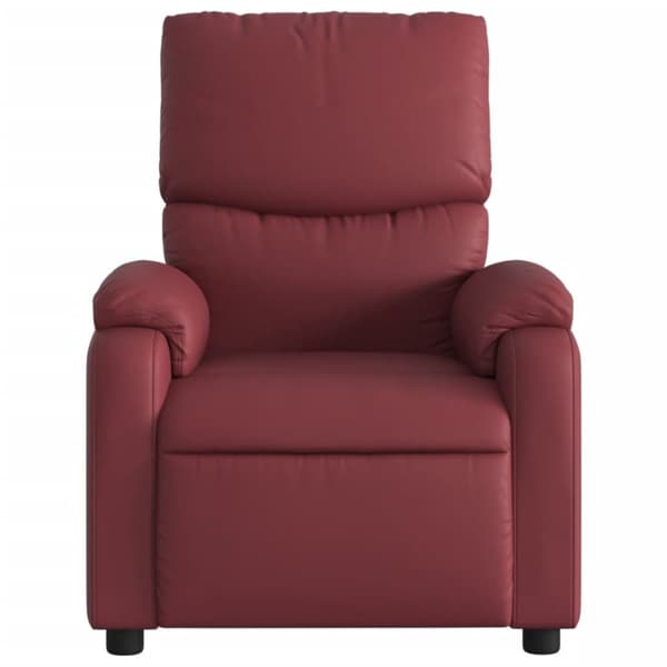 vidaXL Reclinerfåtölj vinröd konstläder