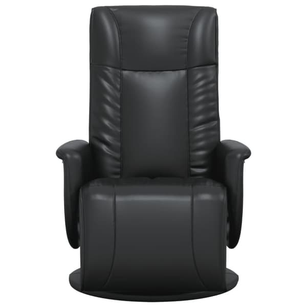 vidaXL Reclinerfåtölj med fotstöd svart konstläder