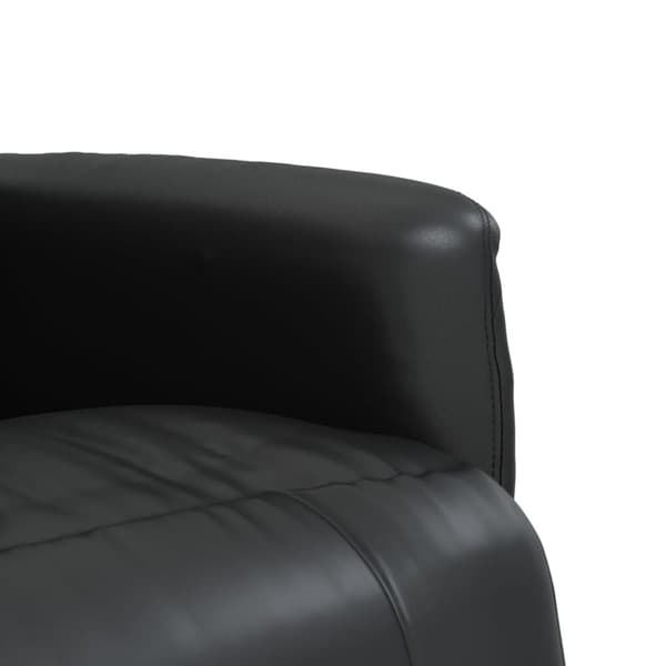 vidaXL Reclinerfåtölj med fotstöd svart konstläder